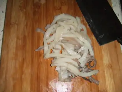 Make Chop pepper shredded squid step 2