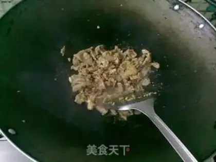 Make Stir fried pork slices with beans step 6