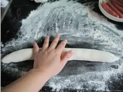 Make sausage bun step 6
