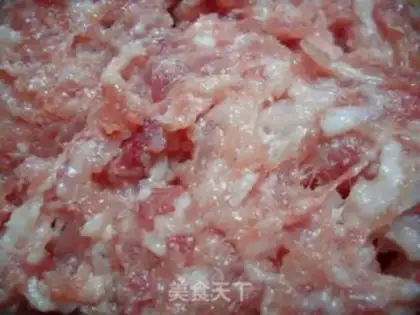 Make Oil tofu embedded with meat step 1