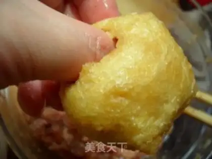 Make Oil tofu embedded with meat step 4