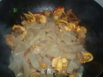 Make Roast chicken with matsutake and konjac step 9
