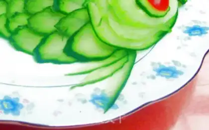 Make Sweet and sour cucumber little goldfish step 6