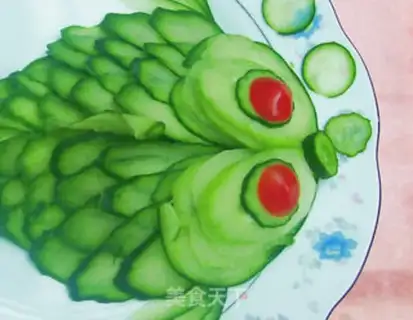 Make Sweet and sour cucumber little goldfish step 7