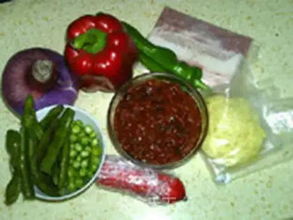 Make Pizza with ham, bacon and vegetables step 10