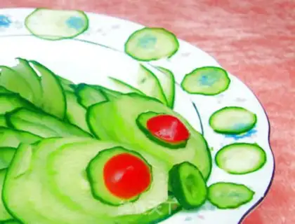 Make Sweet and sour cucumber little goldfish step 9