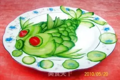 Make Sweet and sour cucumber little goldfish step 11