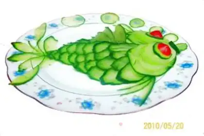 Make Sweet and sour cucumber little goldfish step 14