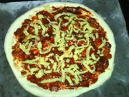 Make Pizza with ham, bacon and vegetables step 19