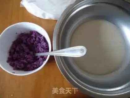 Make Purple sweet potato and rose steamed buns step 0