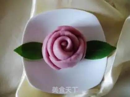 Make Purple sweet potato and rose steamed buns step 7