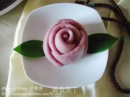 Make Purple sweet potato and rose steamed buns step 8
