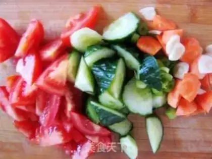 Make Blue and white cold dishes step 2