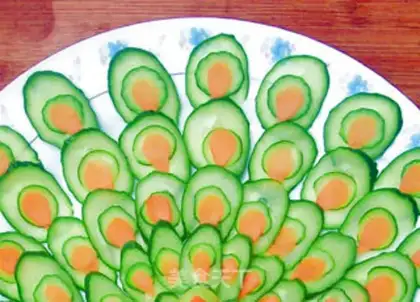 Make Sweet and sour cucumber green peacock step 4