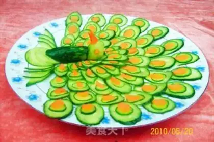 Make Sweet and sour cucumber green peacock step 8