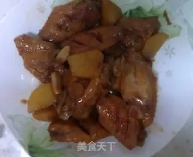 Make Braised chicken wings and stewed potatoes step 8