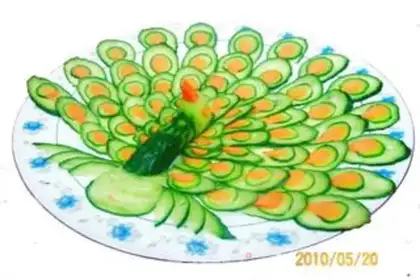 Make Sweet and sour cucumber green peacock step 11