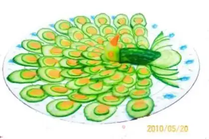 Make Sweet and sour cucumber green peacock step 12