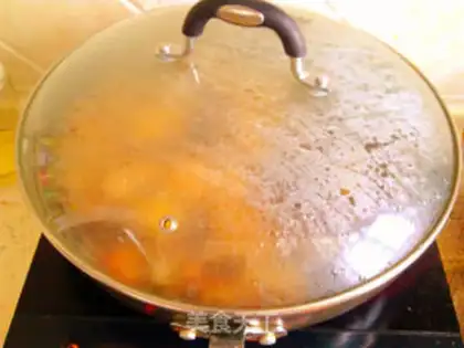 Make Chicken stewed hazel mushroom step 12