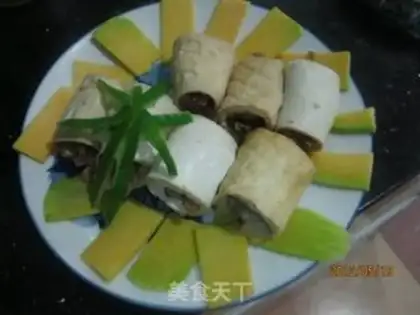 Make Fried pork with tofu rolls and salt step 8