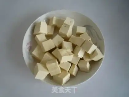 Make Garlic tofu step 1