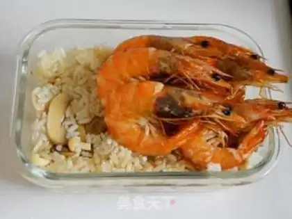 Make Baked rice with shrimp with mixed fungi step 10