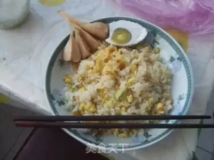 Make egg fried rice step 7
