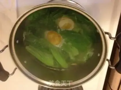 Make Salted egg and mustard tofu soup step 3