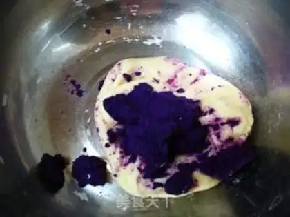 Make Purple sweet potato two-color bread step 6