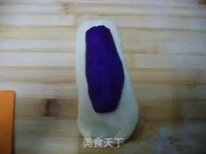 Make Purple sweet potato two-color bread step 9