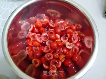 Make Homemade cherry jam step 2