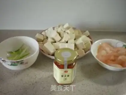 Make Crab roe shrimp tofu step 0