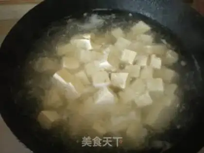 Make Crab roe shrimp tofu step 2
