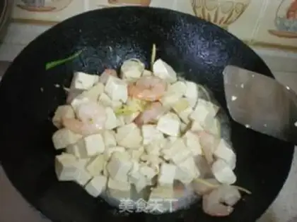 Make Crab roe shrimp tofu step 5