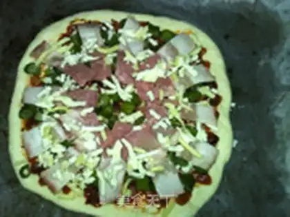 Make bacon and vegetables pizza step 13