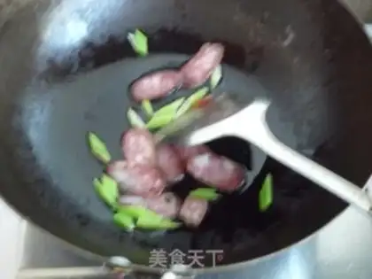 Make stir-fried vegetables with sausage step 4