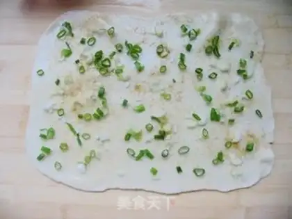 Make scallion cake step 4