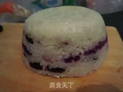 Make Red dates and purple potato cake step 6