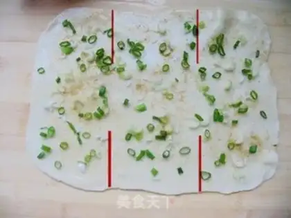 Make scallion cake step 5