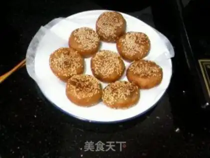 Make sweet potato sesame cake step 9