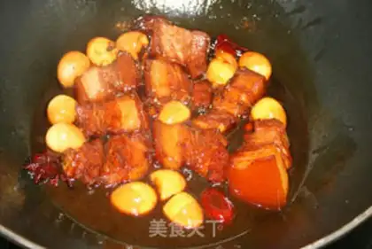 Make Quail braised pork step 13
