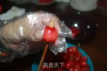 Make Cherry in syrup step 1