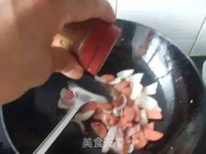 Make Sausage, eggs, rice. step 7