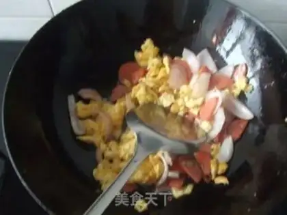Make Sausage, eggs, rice. step 8