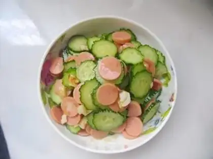Make Ham and cucumber slices step 7