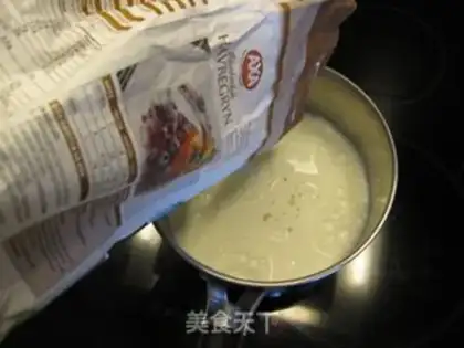 Make Banana milk porridge step 1