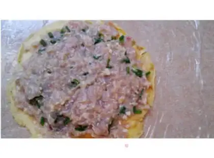 Make Fish and shrimp egg roll step 9