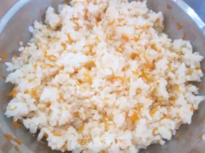 Make Roasted Rice Ball with Rice Heart step 1