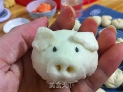 Make Piggy Bean Bun step 6