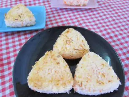 Make Roasted Rice Ball with Rice Heart step 4